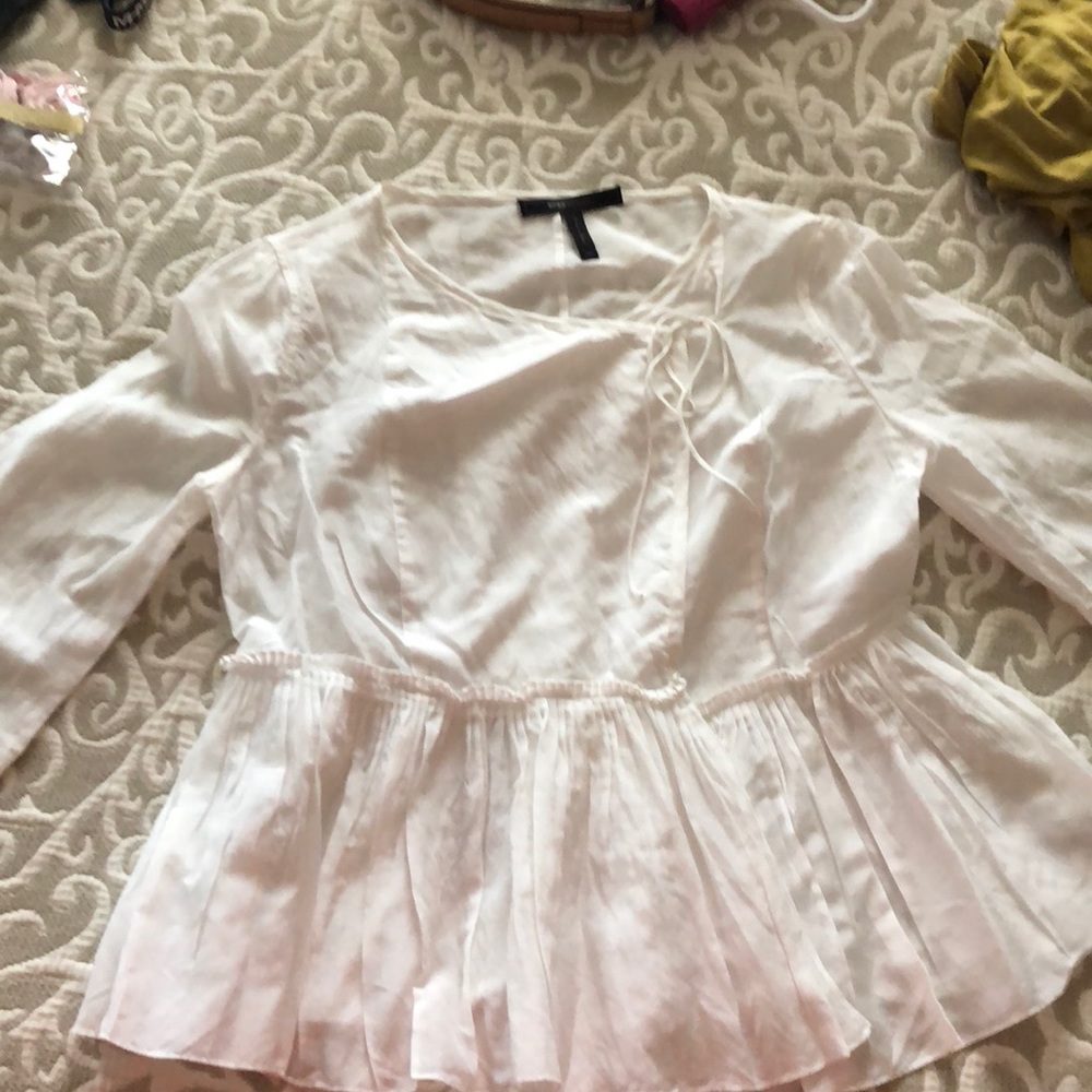 BCBG MaxAzria cutest peplum Blouse